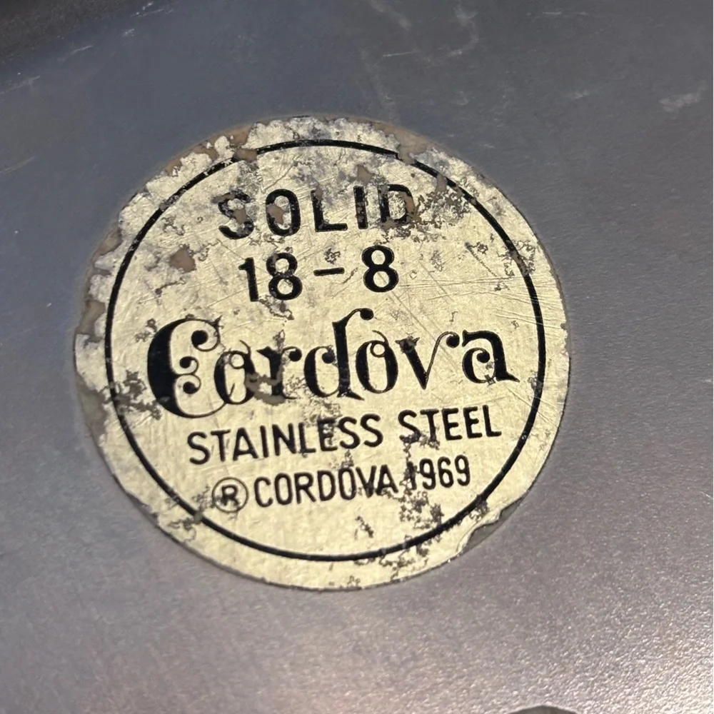 Cordova, 1969, Solid 18-8 Stainless Steel Double Serving Tray MCM